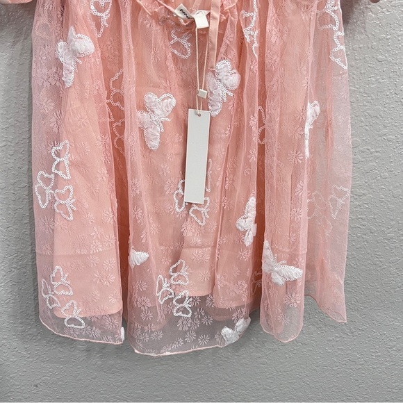 For love and lemons light peach lace mini dress in size small - Picture 9 of 16